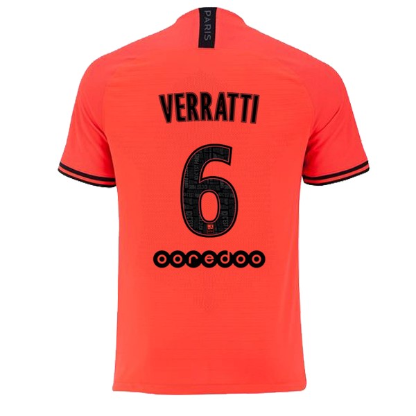 JORDAN Camiseta Paris Saint Germain NO.6 Verratti 2ª 2019/20 Naranja